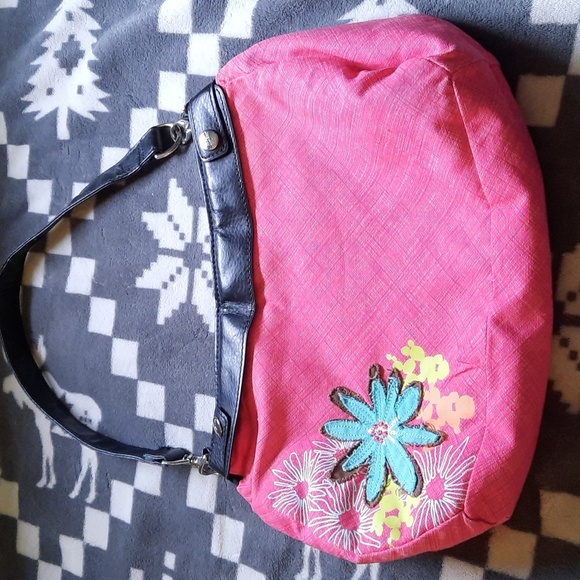 Thirty-One Pink Floral Shoulder Handbag - Picture 1 of 12